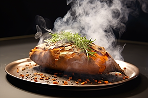 红薯地瓜食材黄心地瓜摄影图