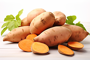 红薯地瓜碳水主食摄影图