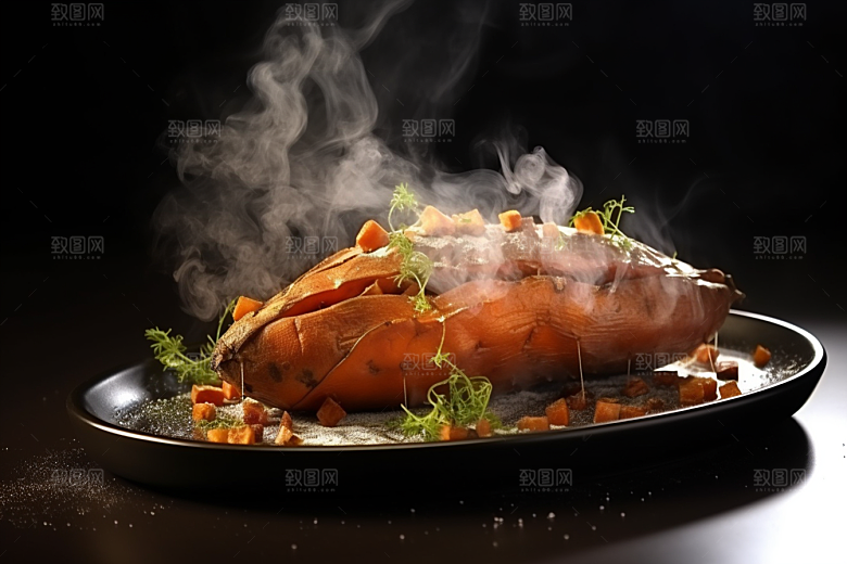 红薯地瓜黄心地瓜碳水摄影图