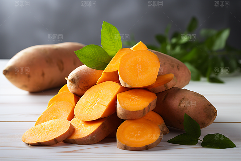 红薯地瓜美食山芋摄影图