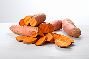 红薯地瓜杂粮食材摄影图