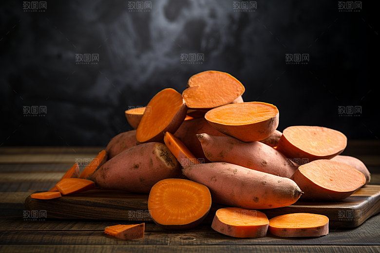 红薯地瓜美食主食摄影图