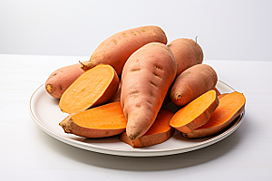 红薯地瓜杂粮主食摄影图