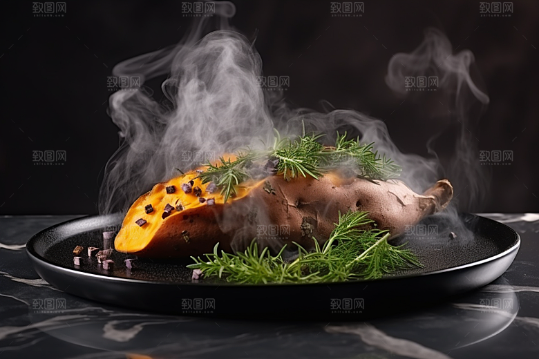 红薯地瓜杂粮食材摄影图