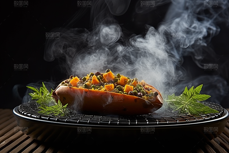 红薯地瓜山芋碳水摄影图