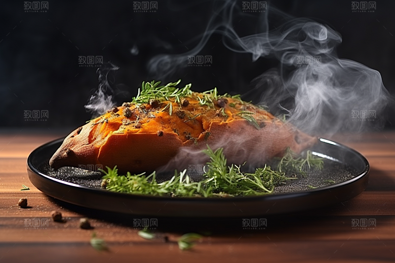 红薯地瓜美食杂粮摄影图