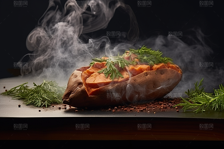 红薯地瓜美食碳水摄影图