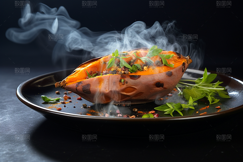 红薯地瓜杂粮碳水摄影图