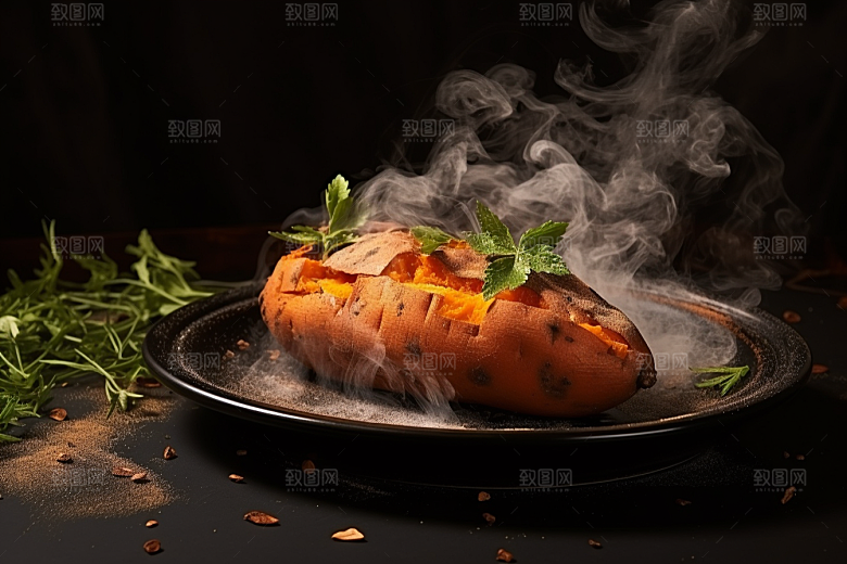 红薯地瓜碳水山芋摄影图