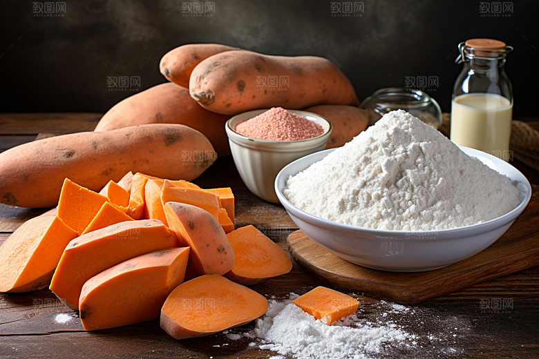 红薯地瓜美食杂粮摄影图