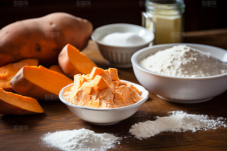 红薯地瓜山芋美食摄影图
