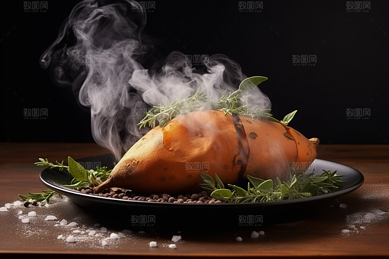 红薯地瓜主食碳水摄影图
