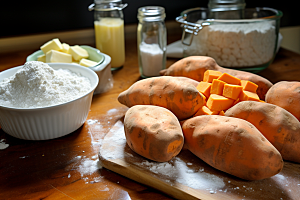红薯地瓜杂粮美食摄影图