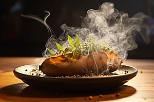 红薯地瓜主食高清摄影图