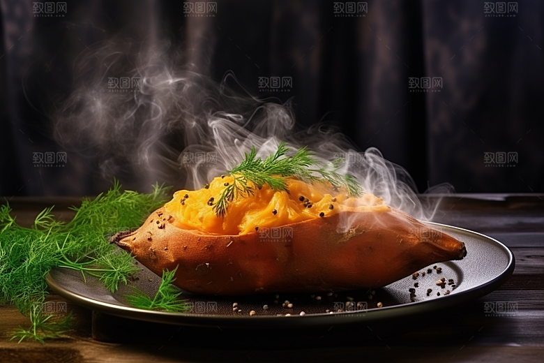 红薯地瓜杂粮黄心地瓜摄影图