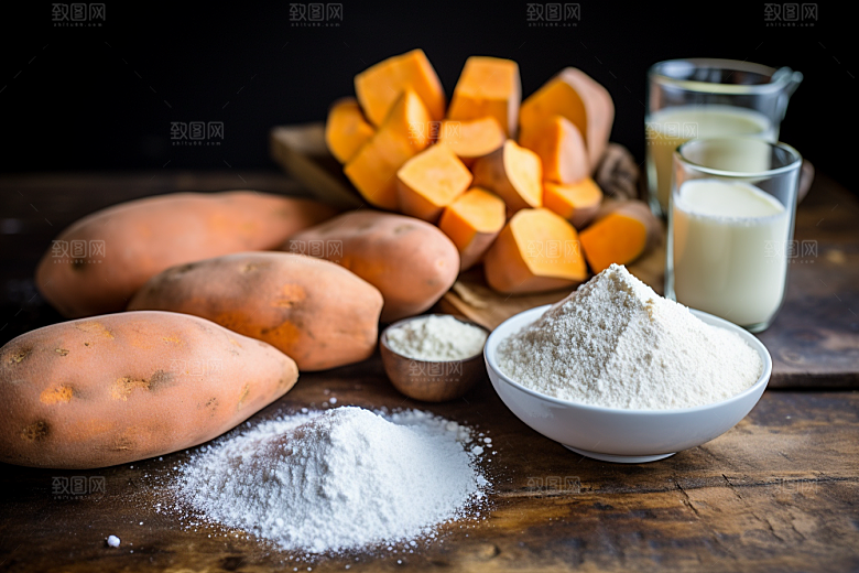 红薯地瓜美食主食摄影图