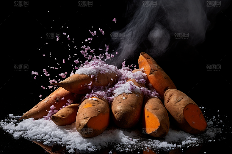 红薯地瓜主食黄心地瓜摄影图