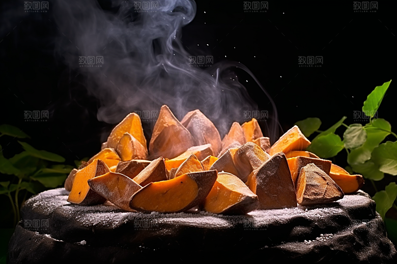 红薯地瓜黄心地瓜山芋摄影图