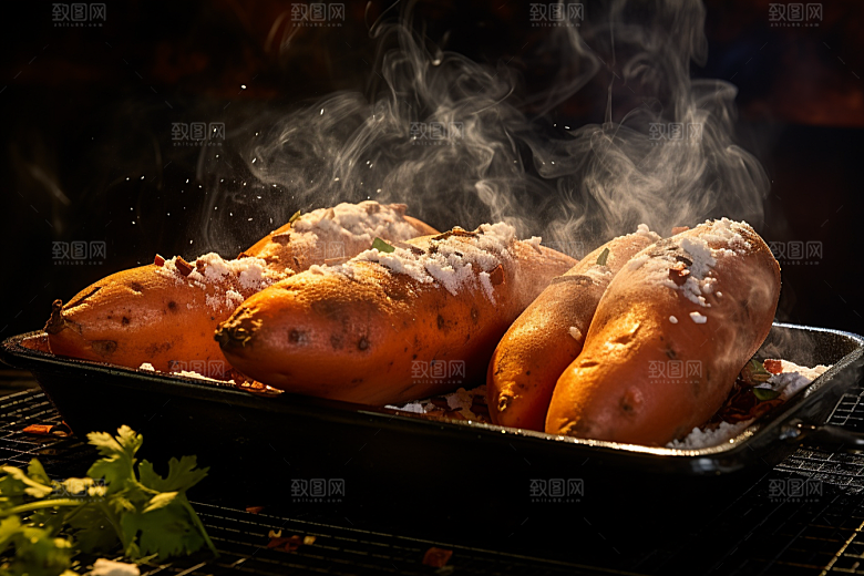 红薯地瓜食材杂粮摄影图