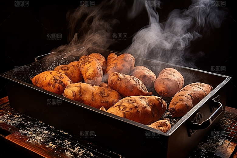 红薯地瓜主食黄心地瓜摄影图