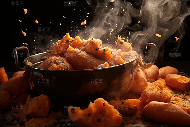 红薯地瓜美食碳水摄影图