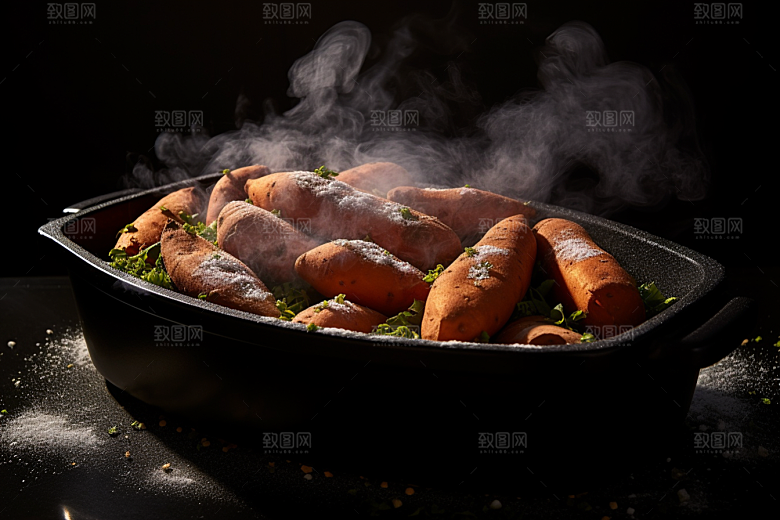 红薯地瓜食材山芋摄影图