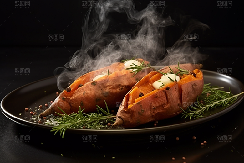 红薯地瓜主食山芋摄影图