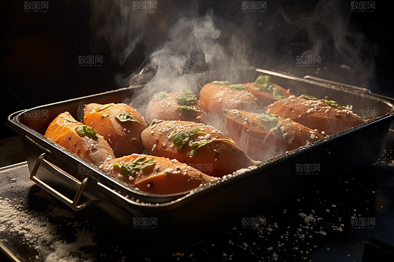 红薯地瓜杂粮美食摄影图