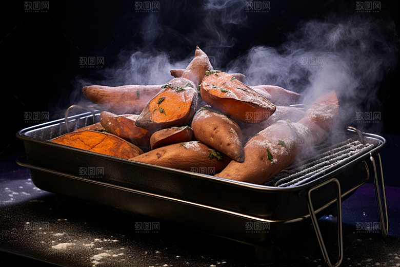 红薯地瓜食材山芋摄影图