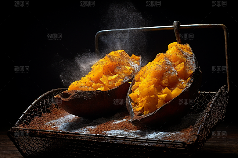 红薯地瓜主食山芋摄影图