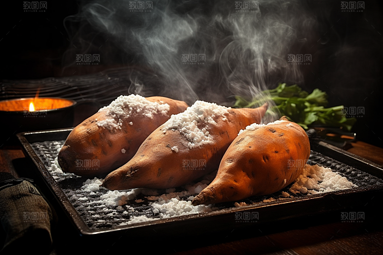 红薯地瓜美食高清摄影图