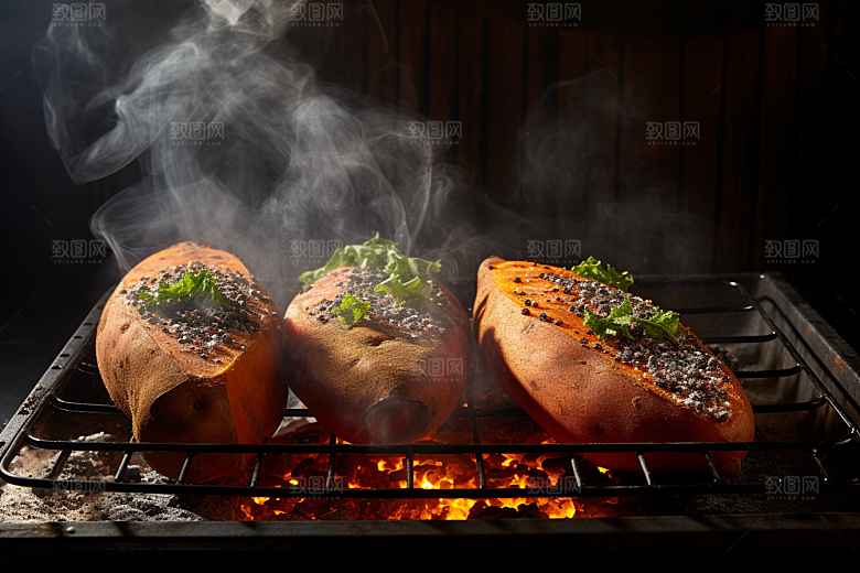 红薯地瓜美食高清摄影图