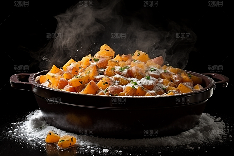红薯地瓜淀粉美食摄影图