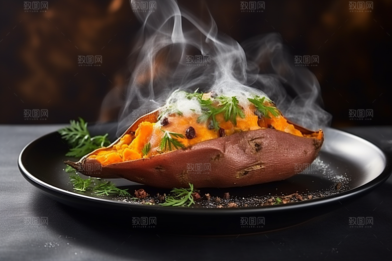 红薯地瓜山芋淀粉摄影图