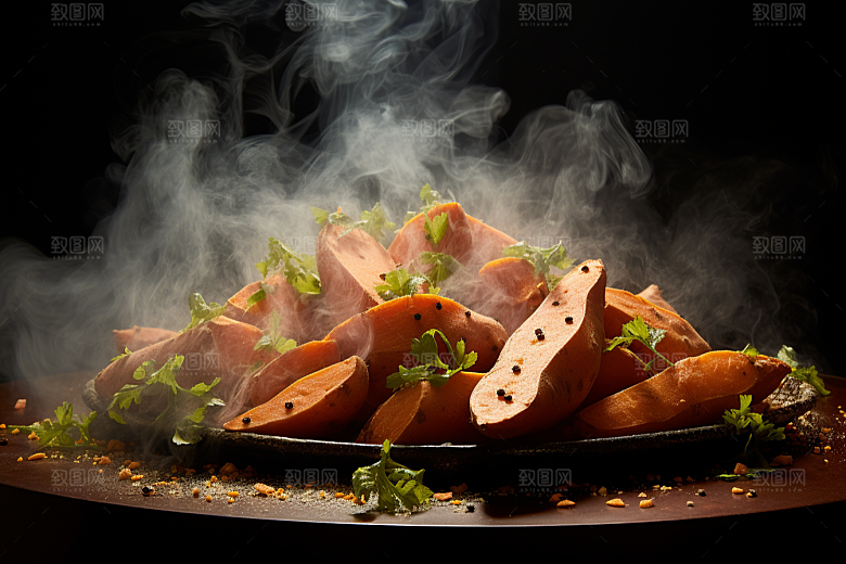 红薯地瓜美食淀粉摄影图