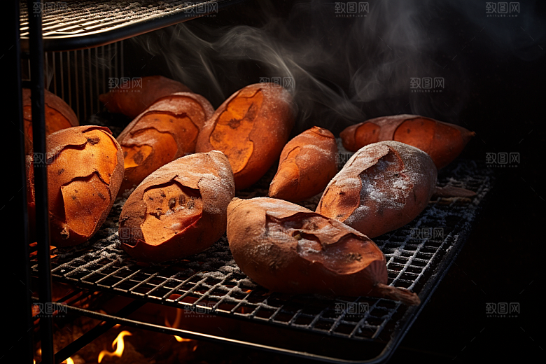 红薯地瓜食材淀粉摄影图