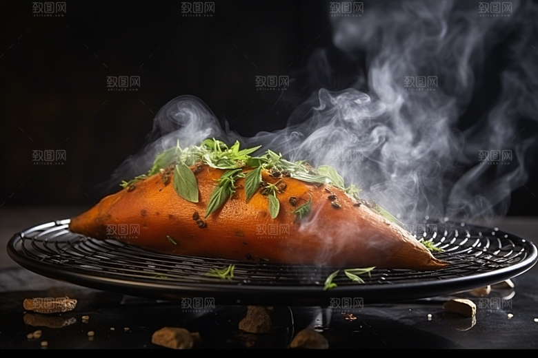 红薯地瓜美食山芋摄影图