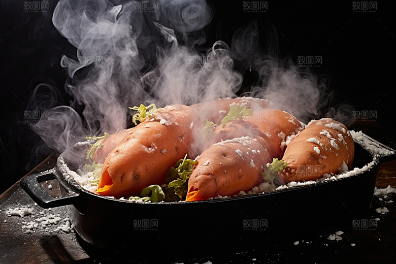 红薯地瓜美食高清摄影图