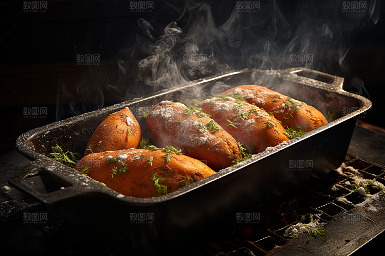 红薯地瓜碳水美食摄影图