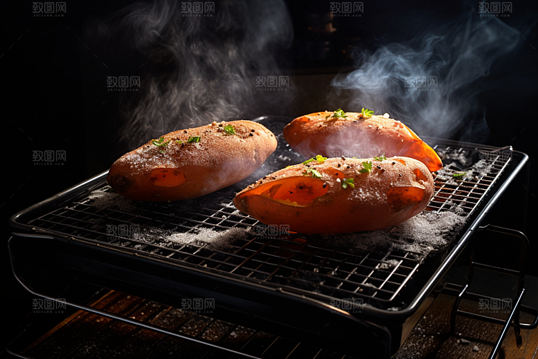 红薯地瓜主食黄心地瓜摄影图