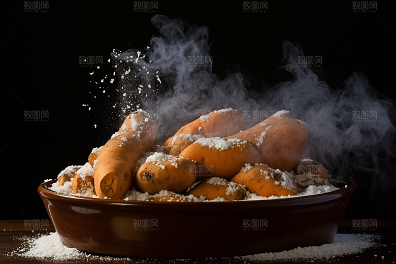 红薯地瓜食材碳水摄影图