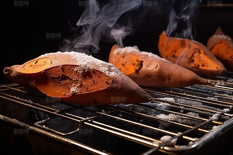 红薯地瓜美食高清摄影图