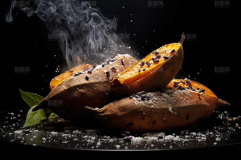 红薯地瓜美食碳水摄影图