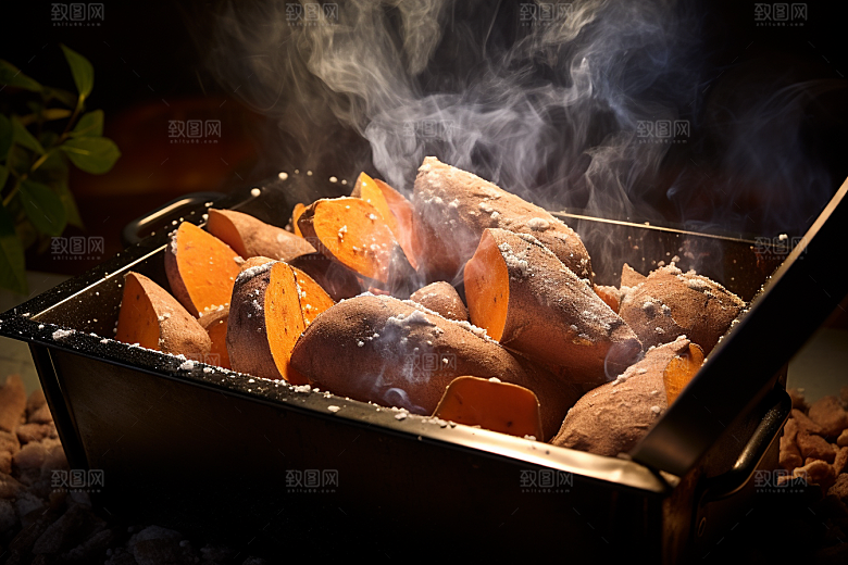 红薯地瓜淀粉高清摄影图