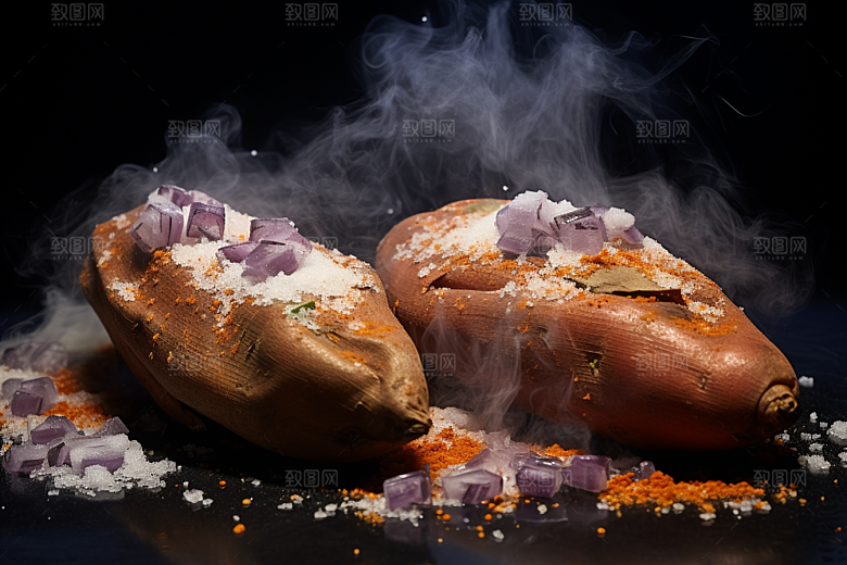 红薯地瓜杂粮美食摄影图