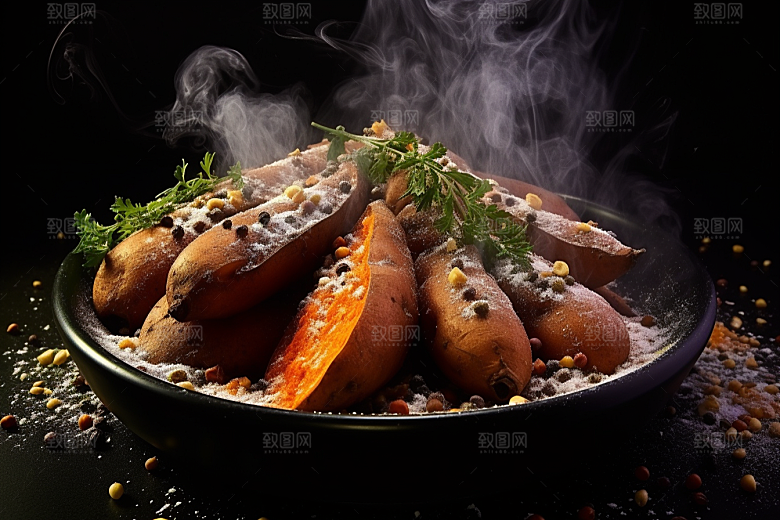 红薯地瓜山芋主食摄影图