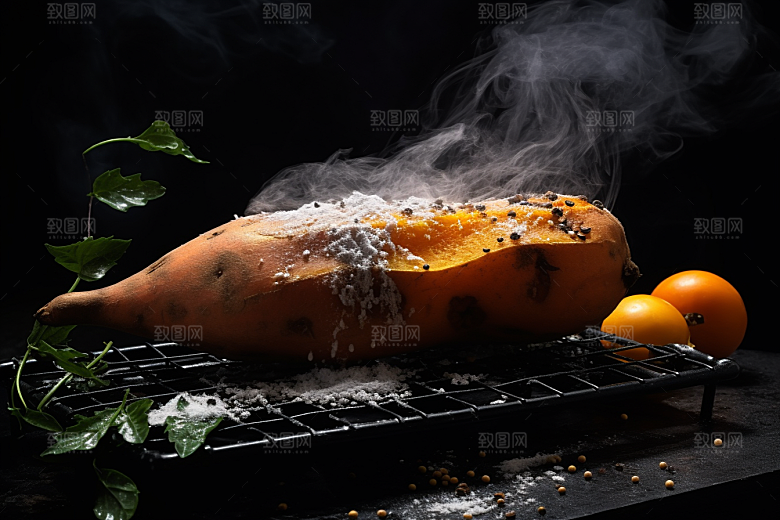 红薯地瓜美食山芋摄影图