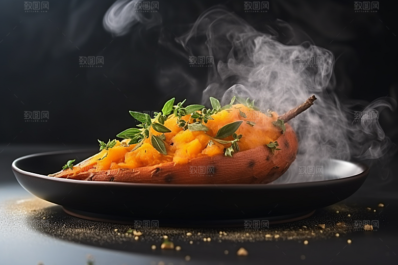 红薯地瓜碳水主食摄影图
