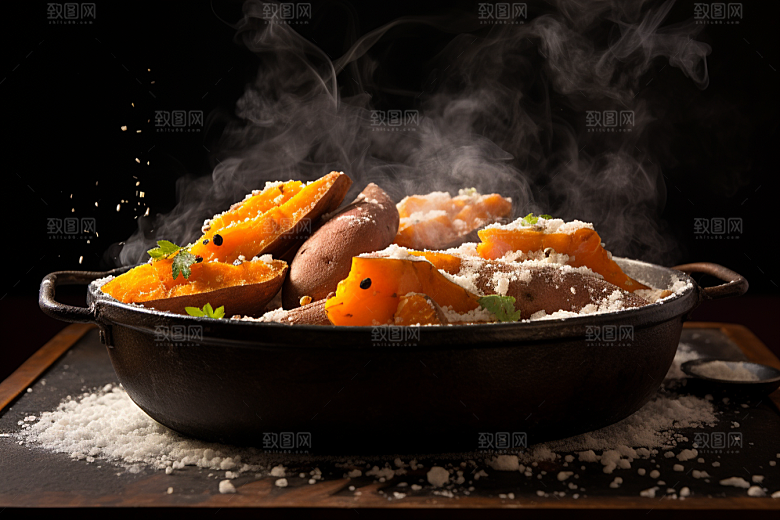 红薯地瓜杂粮碳水摄影图