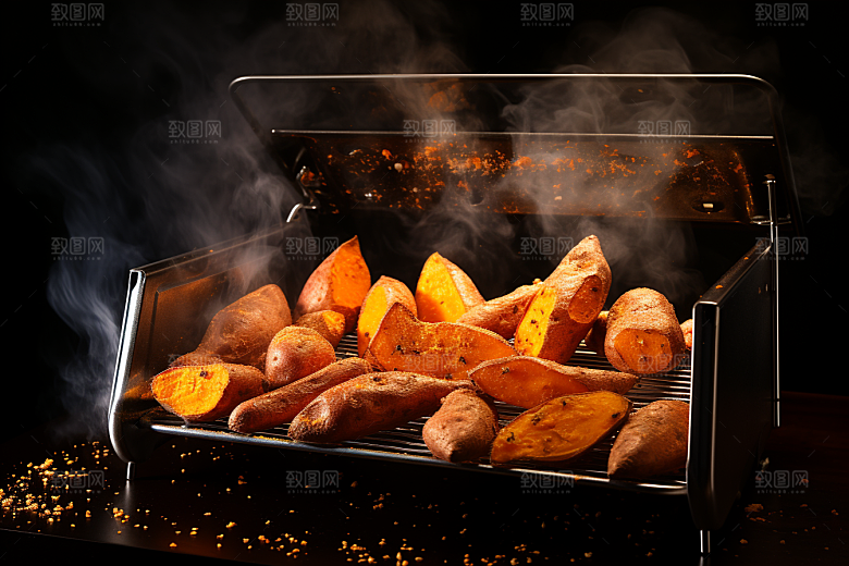 红薯地瓜美食食材摄影图
